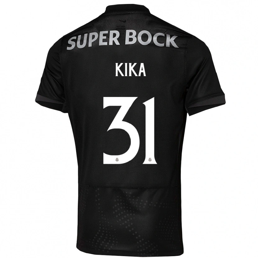 Danxen Bambino Maglia Kika #31 Nero Bianco Kit Gara Away 2025/26 Maglietta