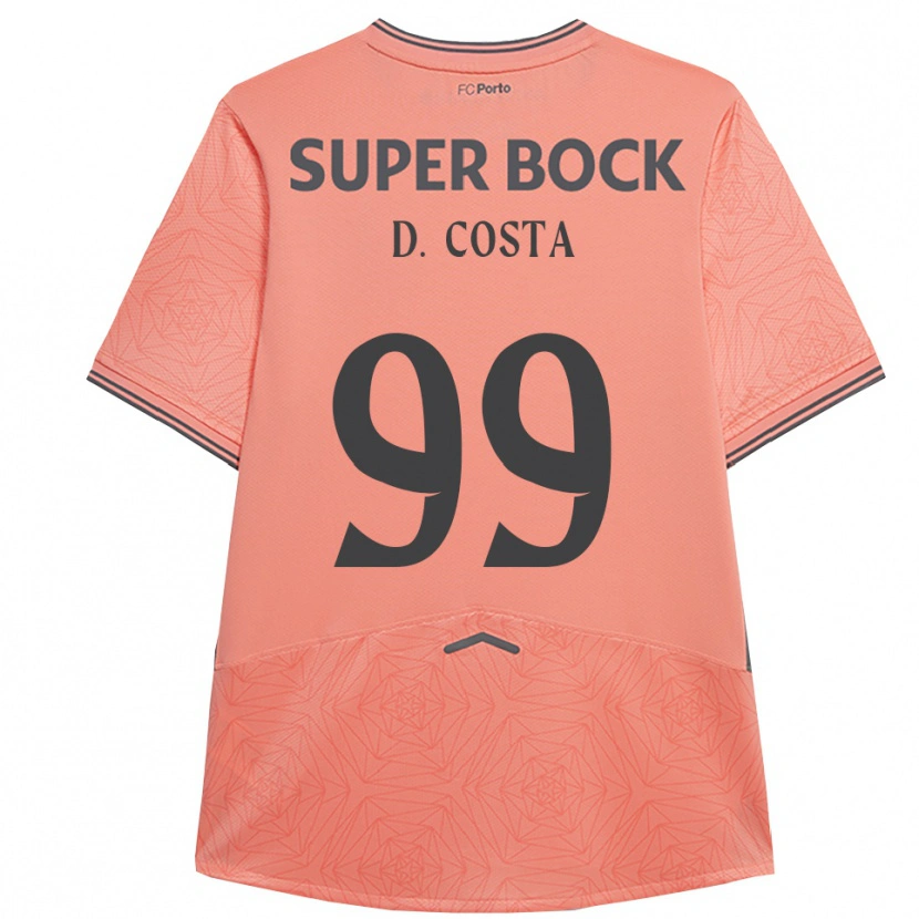 Danxen Bambino Maglia Diogo Costa #99 Rosa Navy Kit Gara Away 2025/26 Maglietta