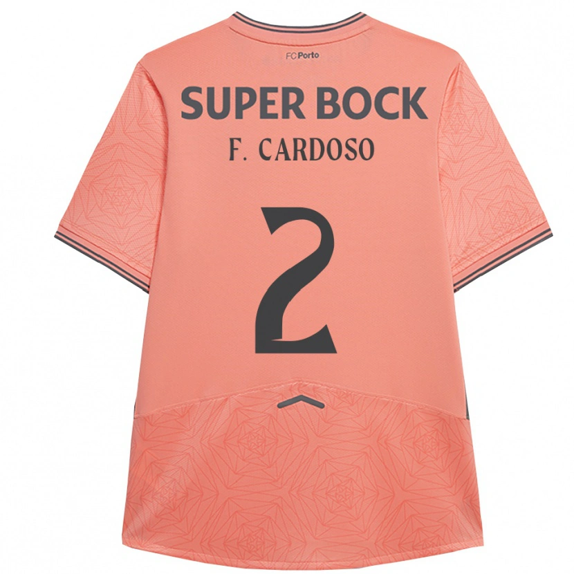 Danxen Bambino Maglia Fábio Cardoso #2 Rosa Navy Kit Gara Away 2025/26 Maglietta