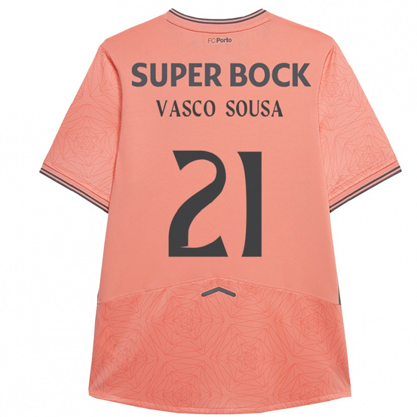 Danxen Bambino Maglia Vasco Sousa #21 Rosa Navy Kit Gara Away 2025/26 Maglietta