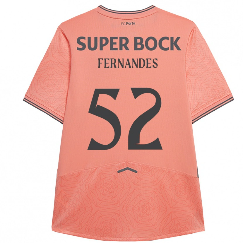 Danxen Bambino Maglia Martim Fernandes #52 Rosa Navy Kit Gara Away 2025/26 Maglietta