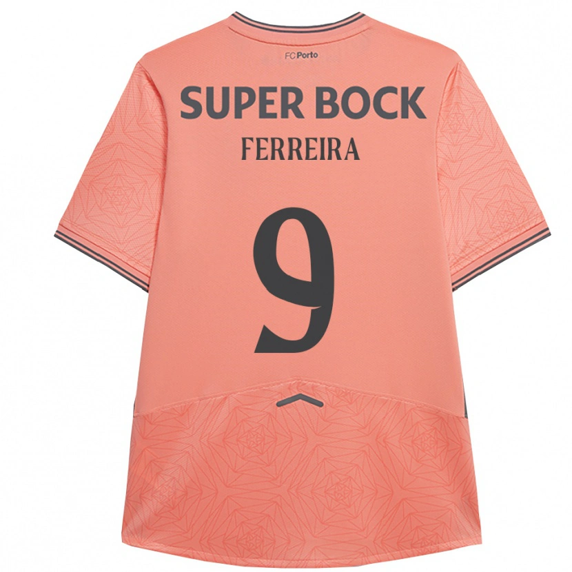 Danxen Bambino Maglia Cristina Ferreira #9 Rosa Navy Kit Gara Away 2025/26 Maglietta