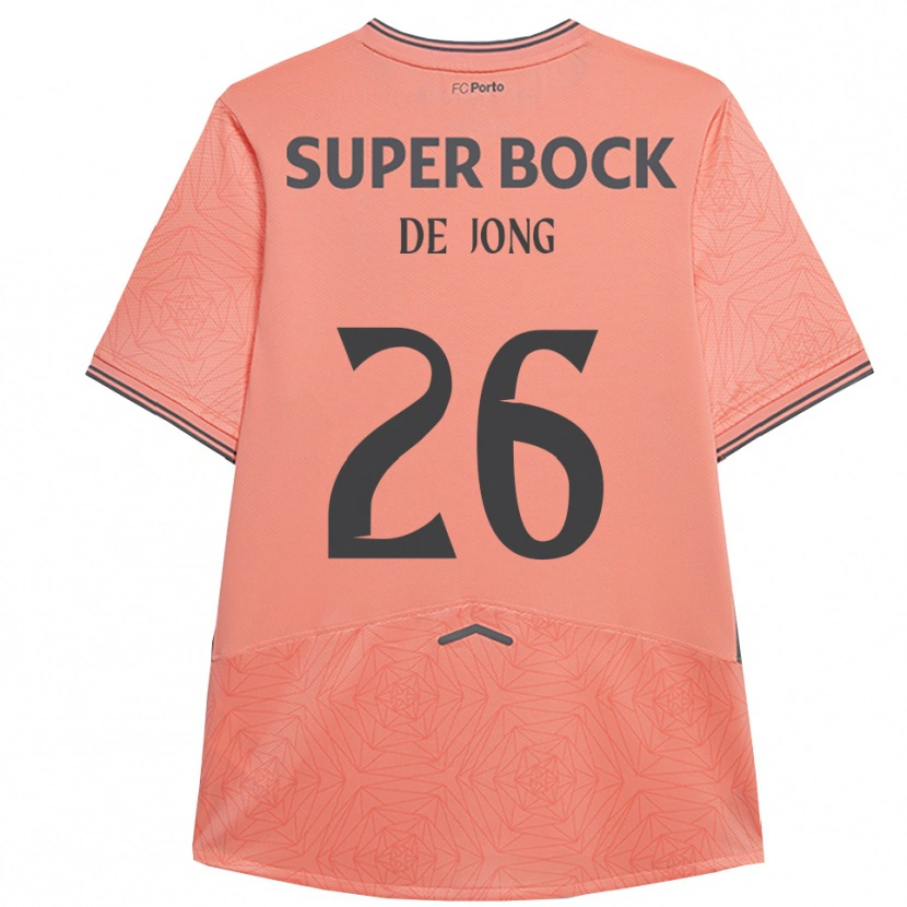 Danxen Bambino Maglia Luuk De Jong #26 Rosa Navy Kit Gara Away 2025/26 Maglietta