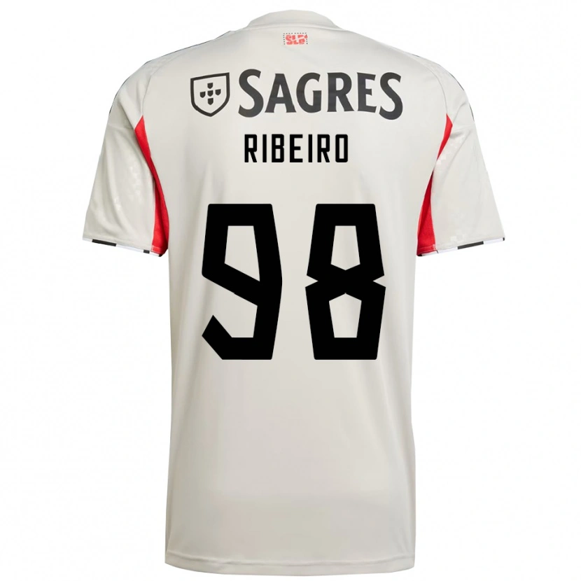 Danxen Bambino Maglia Ricardo Ribeiro #98 Bianco Sporco Rosso Kit Gara Away 2025/26 Maglietta