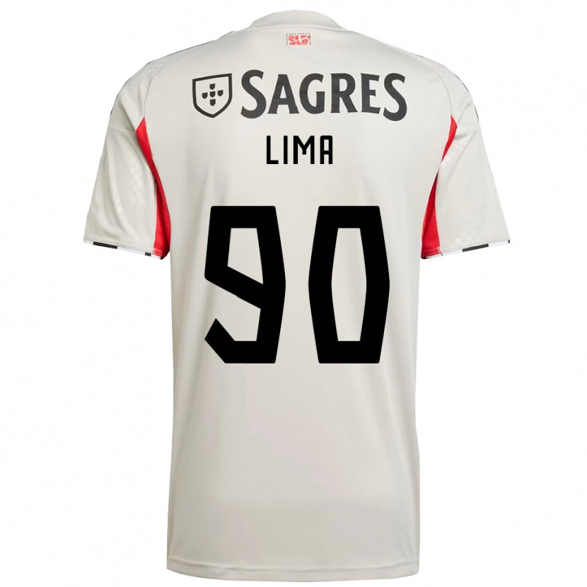 Danxen Bambino Maglia Ivan Lima #90 Bianco Sporco Rosso Kit Gara Away 2025/26 Maglietta