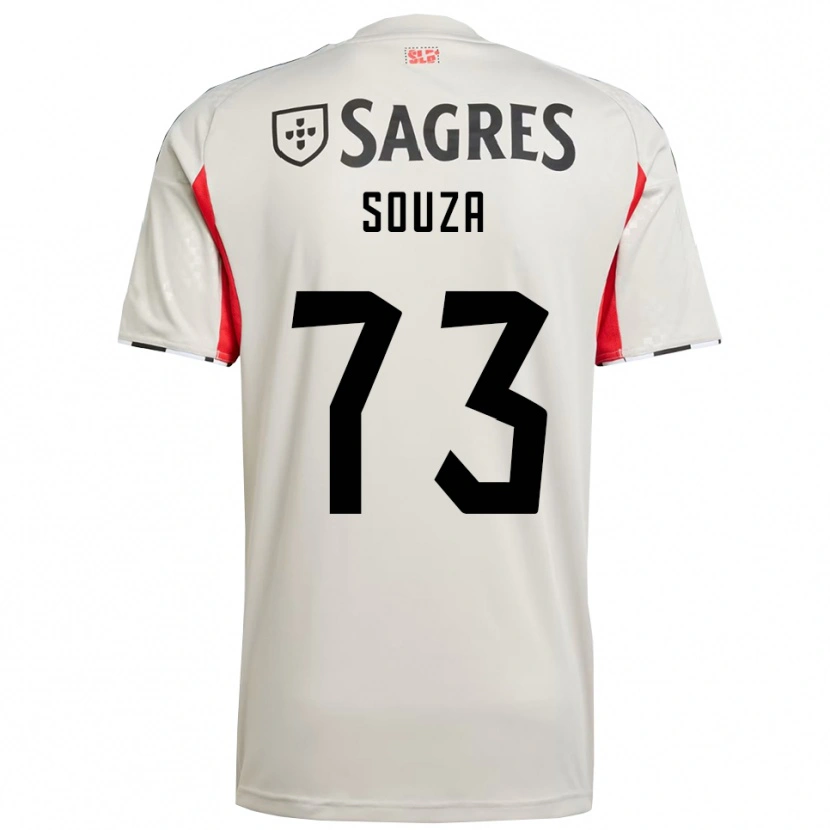 Danxen Bambino Maglia Beni Souza #73 Bianco Sporco Rosso Kit Gara Away 2025/26 Maglietta