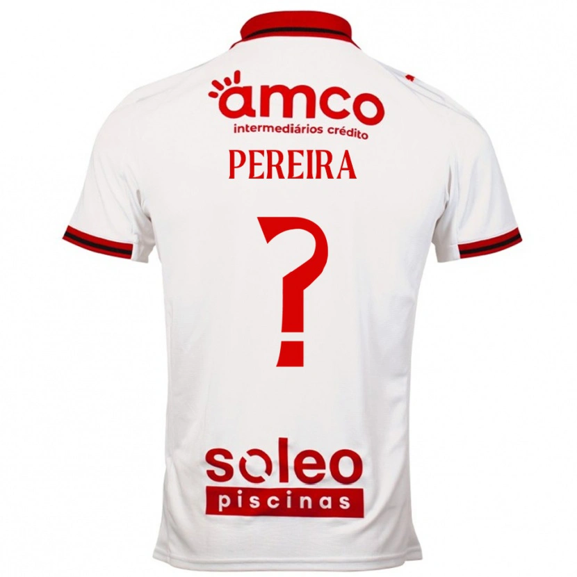 Danxen Bambino Maglia Martim Pereira #0 Bianco Rosso Kit Gara Away 2025/26 Maglietta