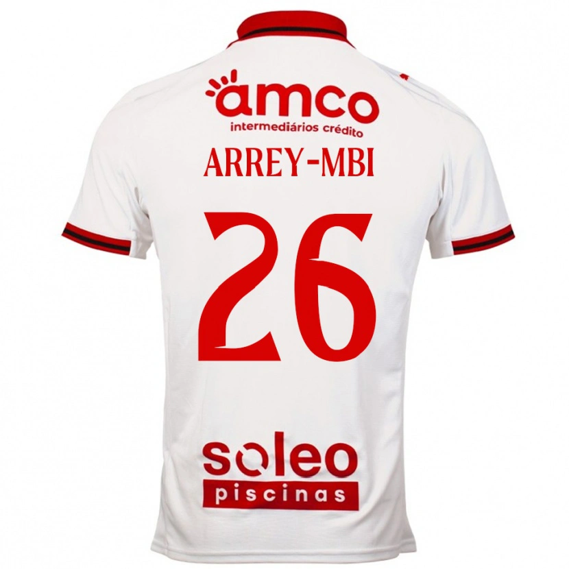 Danxen Bambino Maglia Bright Arrey-Mbi #26 Bianco Rosso Kit Gara Away 2025/26 Maglietta