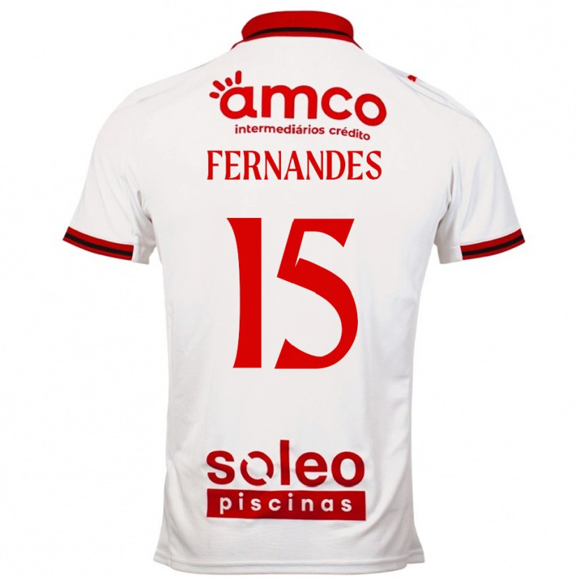 Danxen Bambino Maglia Valdir Fernandes #15 Bianco Rosso Kit Gara Away 2025/26 Maglietta