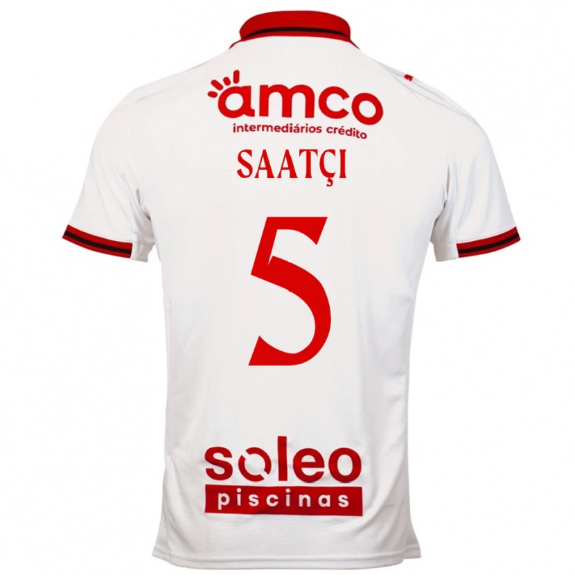 Danxen Bambino Maglia Serdar Saatçı #5 Bianco Rosso Kit Gara Away 2025/26 Maglietta