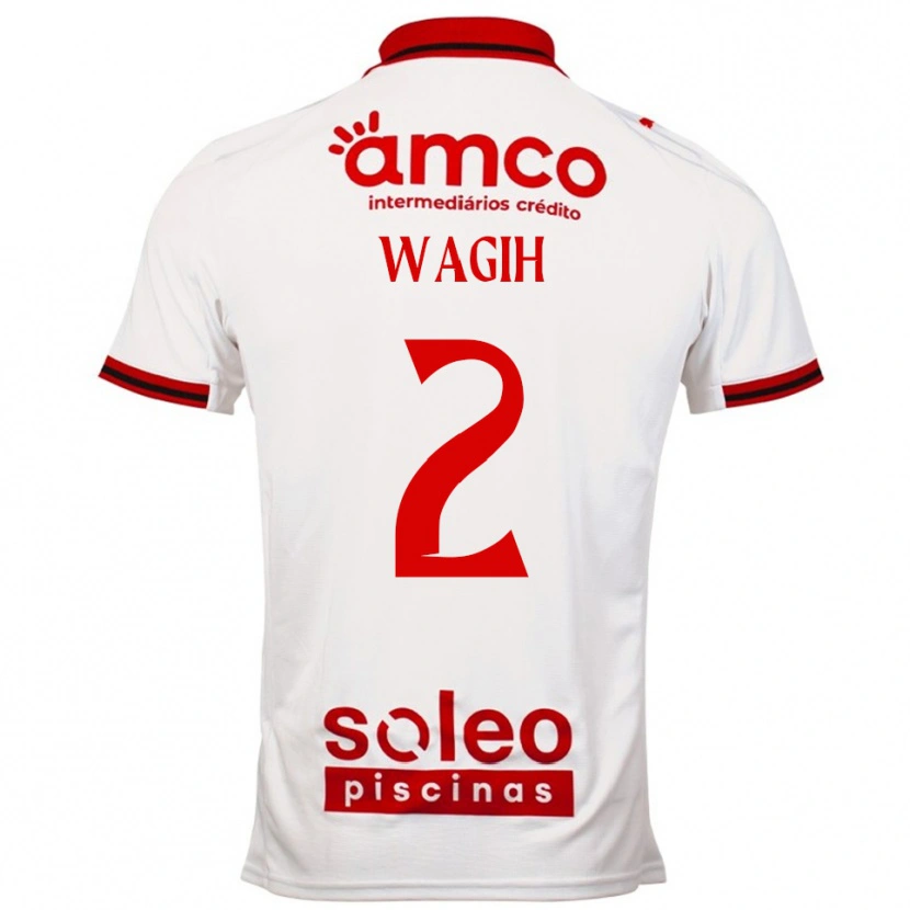 Danxen Bambino Maglia Youssef Wagih #2 Bianco Rosso Kit Gara Away 2025/26 Maglietta