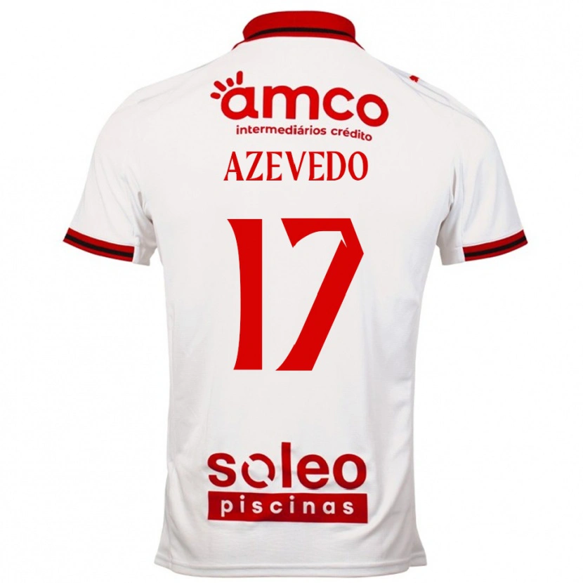 Danxen Bambino Maglia Mariana Azevedo #17 Bianco Rosso Kit Gara Away 2025/26 Maglietta