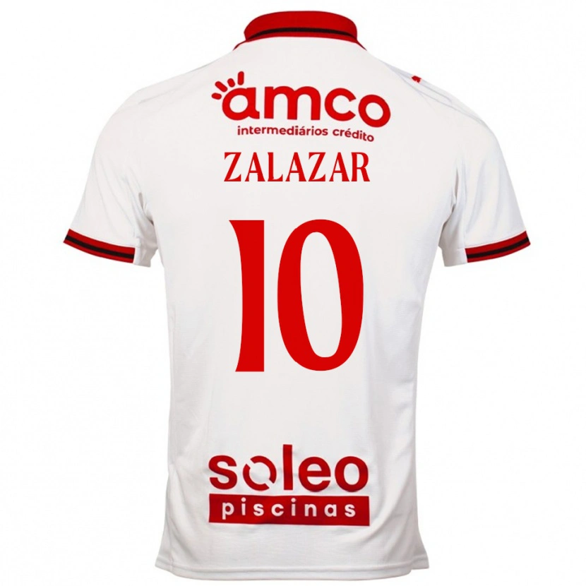 Danxen Bambino Maglia Rodrigo Zalazar #10 Bianco Rosso Kit Gara Away 2025/26 Maglietta