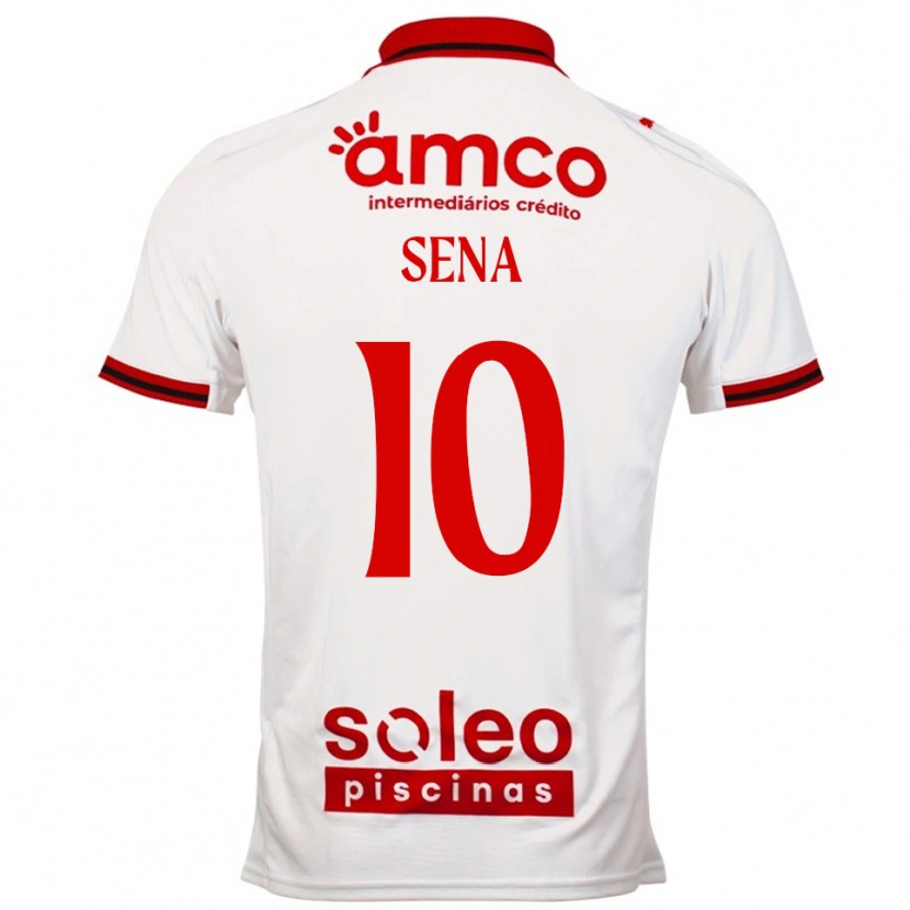 Danxen Bambino Maglia Taty Sena #10 Bianco Rosso Kit Gara Away 2025/26 Maglietta