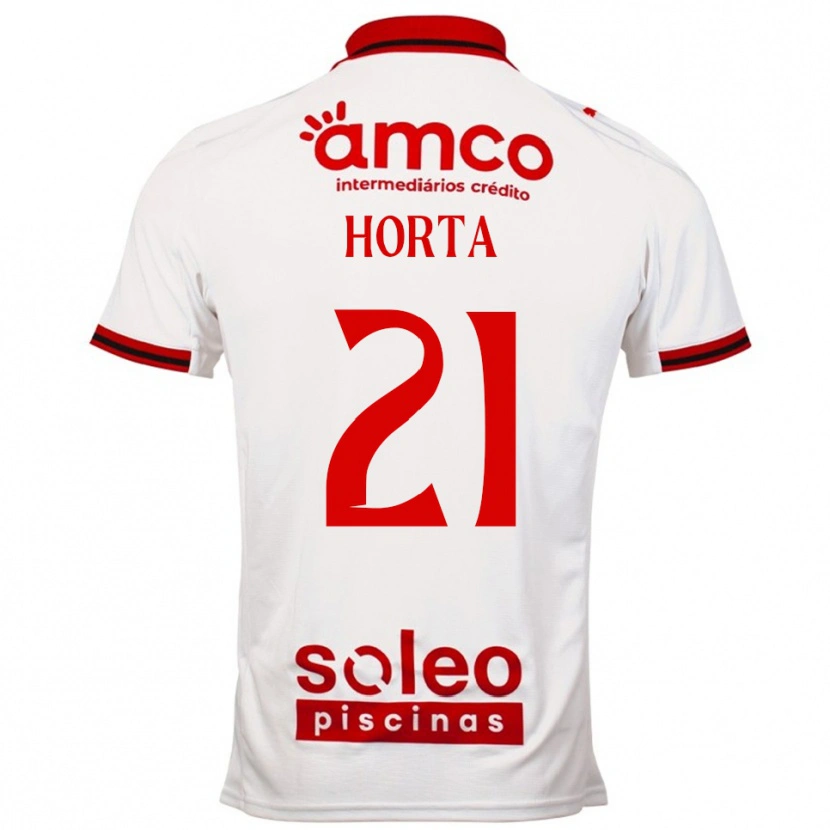 Danxen Bambino Maglia Ricardo Horta #21 Bianco Rosso Kit Gara Away 2025/26 Maglietta