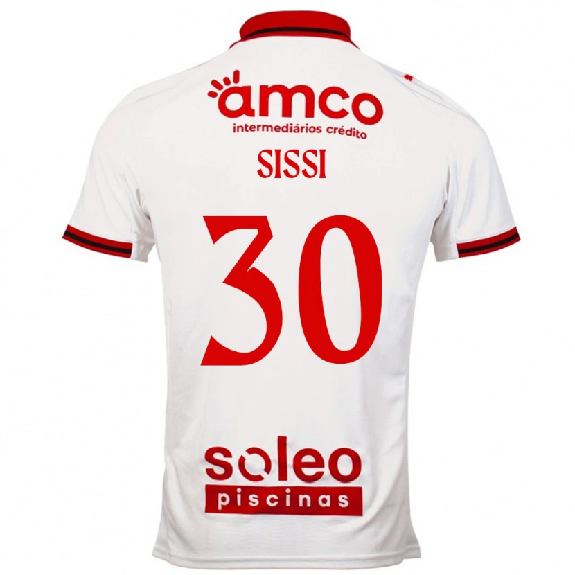 Danxen Bambino Maglia Sissi #30 Bianco Rosso Kit Gara Away 2025/26 Maglietta