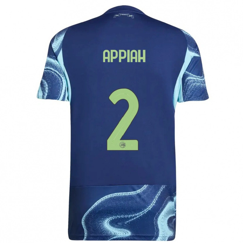 Danxen Bambino Maglia Avery Appiah #2 Navy Azzurro Kit Gara Away 2025/26 Maglietta