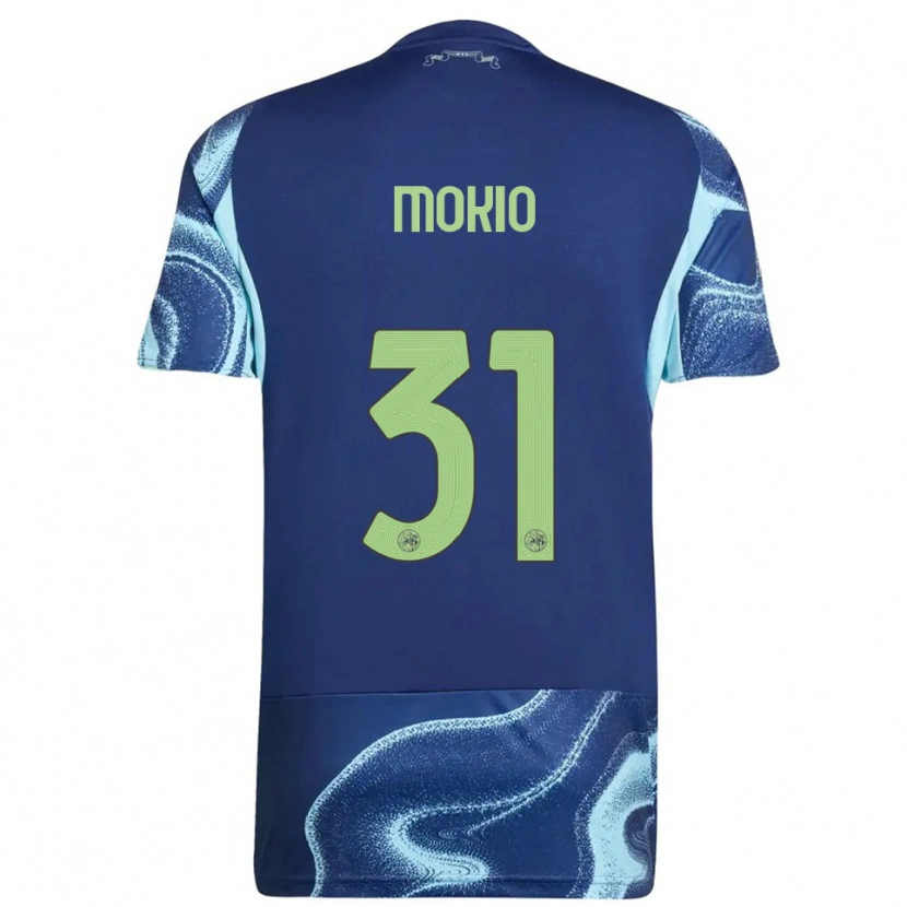 Danxen Bambino Maglia Jorthy Mokio #31 Navy Azzurro Kit Gara Away 2025/26 Maglietta