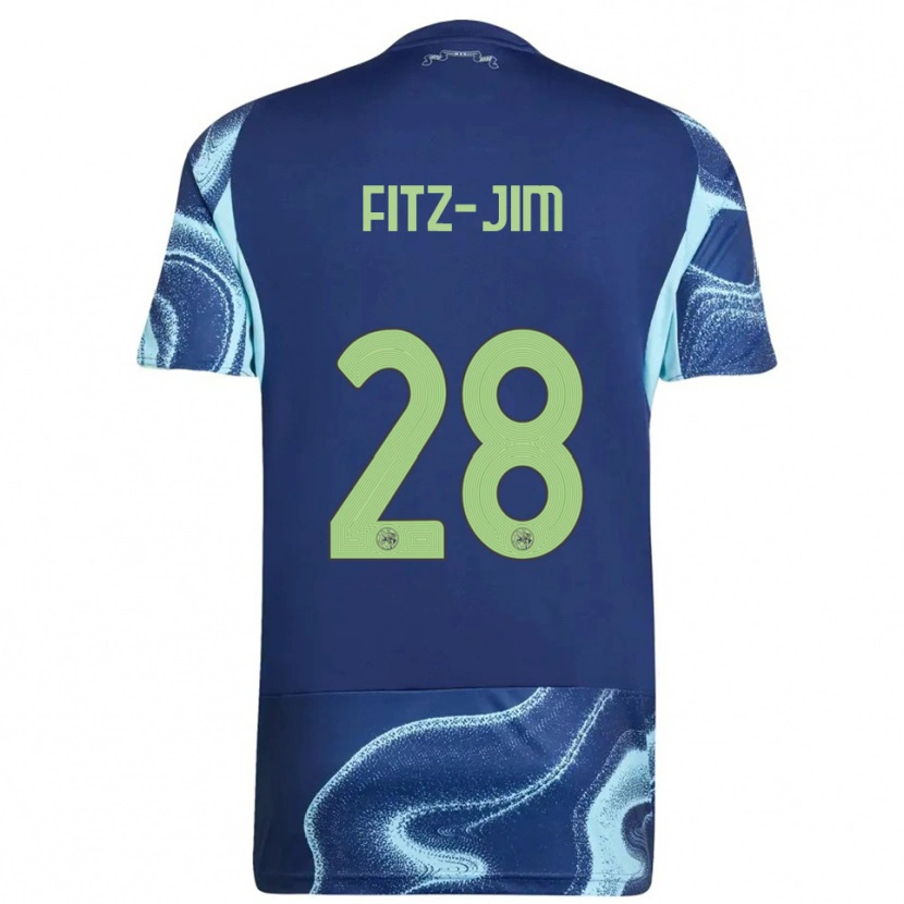 Danxen Bambino Maglia Kian Fitz-Jim #28 Navy Azzurro Kit Gara Away 2025/26 Maglietta