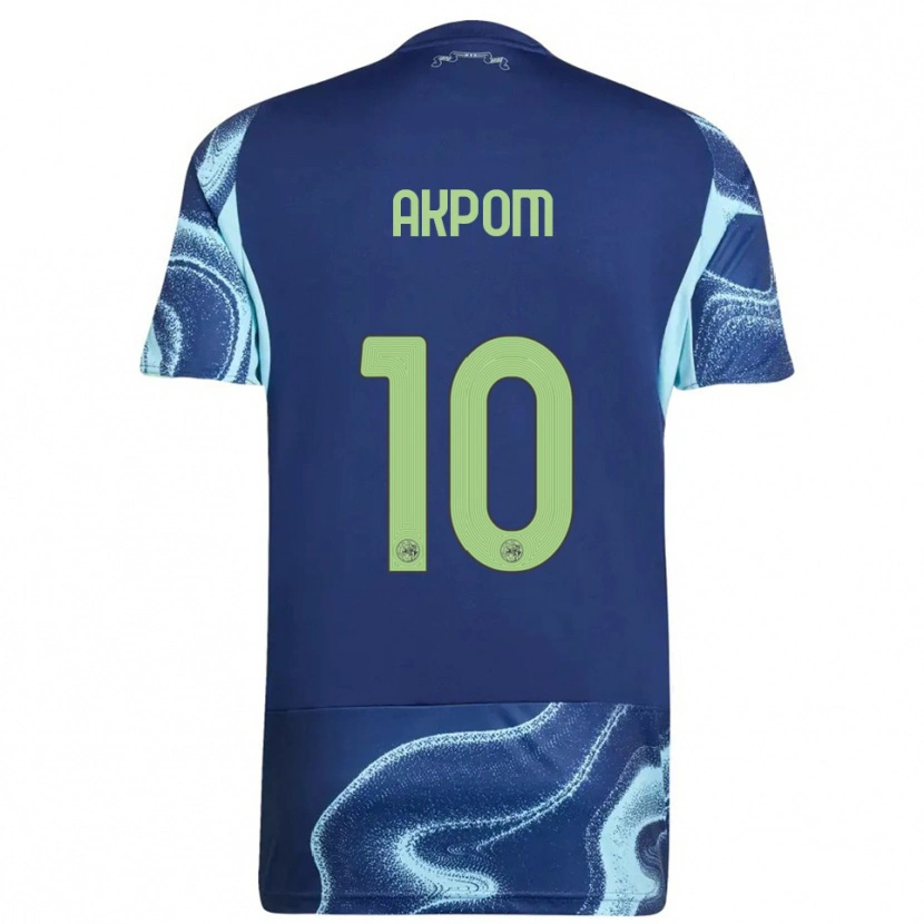 Danxen Bambino Maglia Chuba Akpom #10 Navy Azzurro Kit Gara Away 2025/26 Maglietta