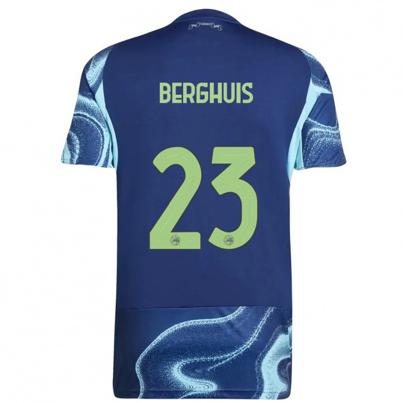 Danxen Bambino Maglia Steven Berghuis #23 Navy Azzurro Kit Gara Away 2025/26 Maglietta