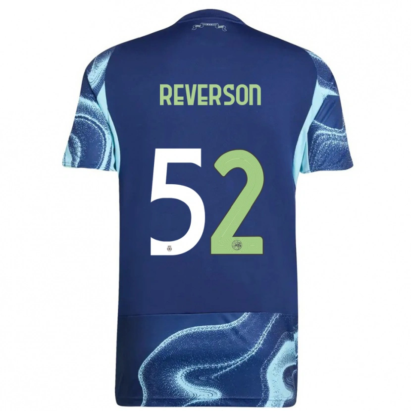 Danxen Bambino Maglia Paul Reverson #52 Navy Azzurro Kit Gara Away 2025/26 Maglietta