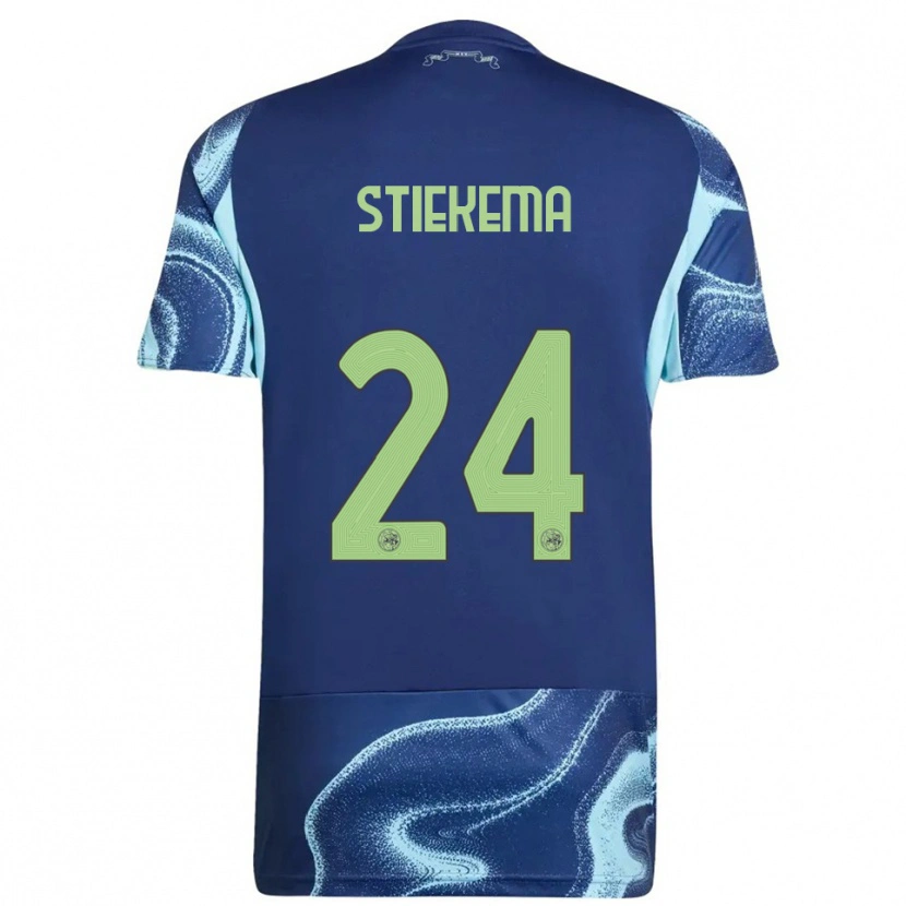 Danxen Bambino Maglia Iris Stiekema #24 Navy Azzurro Kit Gara Away 2025/26 Maglietta