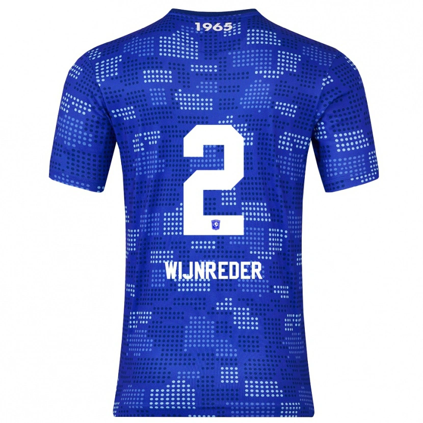 Danxen Bambino Maglia Jeppe Wijnreder #2 Blu Azzurro Kit Gara Away 2025/26 Maglietta