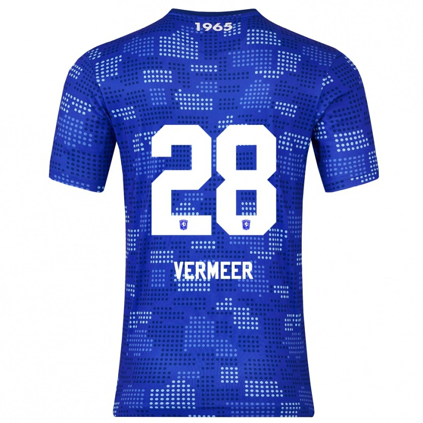 Danxen Bambino Maglia Sofie Rianne Vermeer #28 Blu Azzurro Kit Gara Away 2025/26 Maglietta