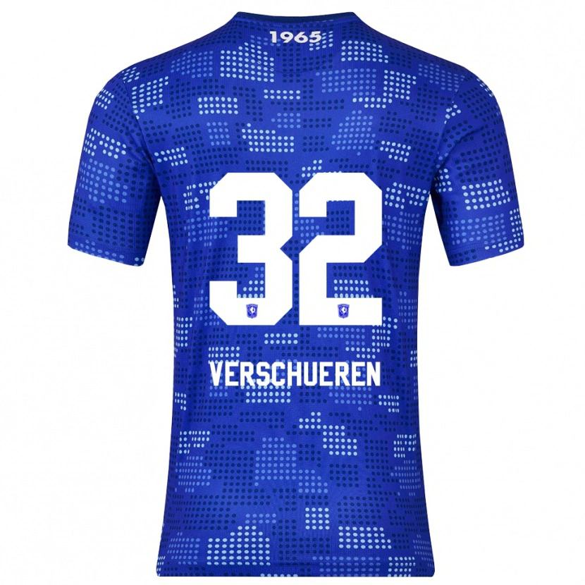 Danxen Bambino Maglia Arno Verschueren #32 Blu Azzurro Kit Gara Away 2025/26 Maglietta