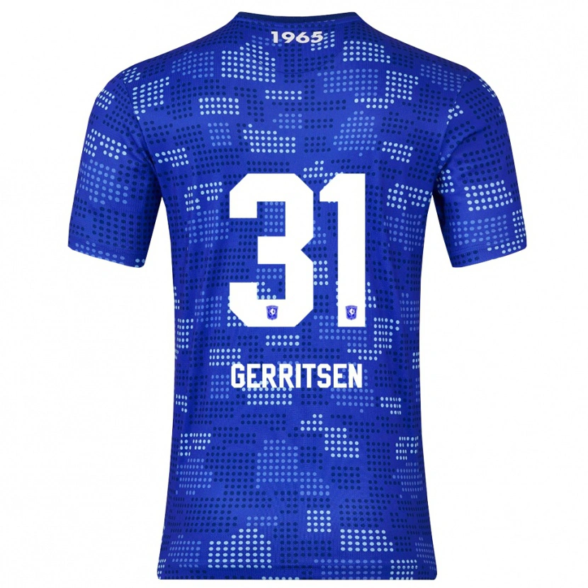Danxen Bambino Maglia Yannick Gerritsen #31 Blu Azzurro Kit Gara Away 2025/26 Maglietta
