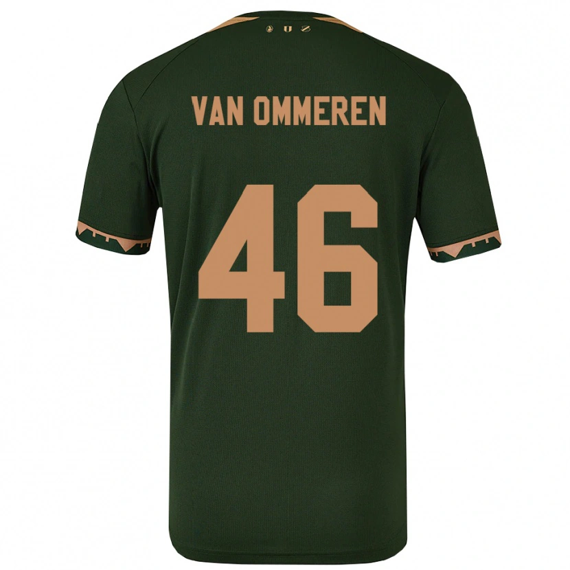 Danxen Bambino Maglia Jaygo Van Ommeren #46 Verde Oro Kit Gara Away 2025/26 Maglietta