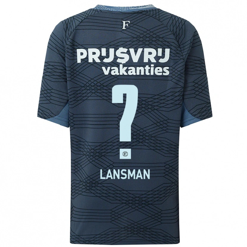 Danxen Bambino Maglia Keanu Lansman #0 Nero Grigio Kit Gara Away 2025/26 Maglietta