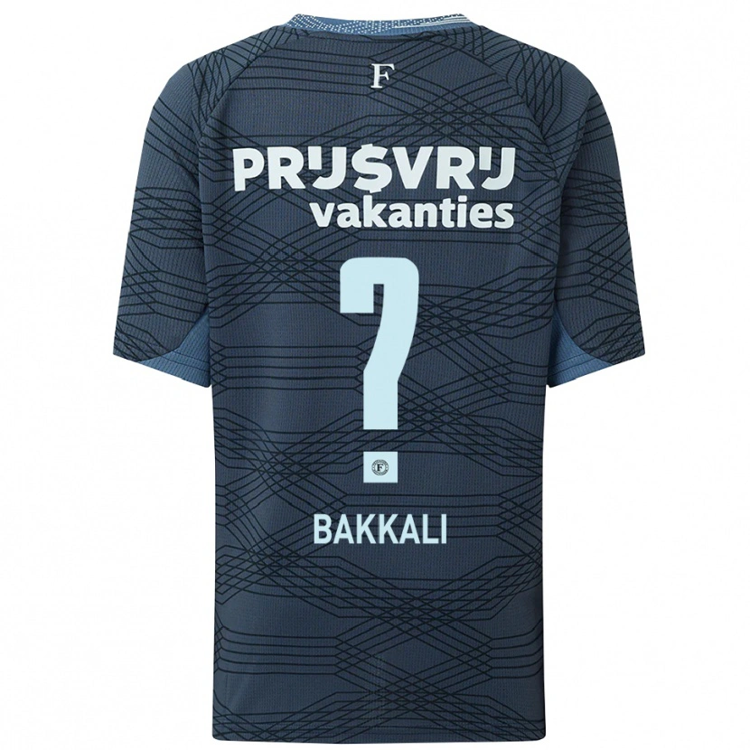 Danxen Bambino Maglia Yassir Bakkali #0 Nero Grigio Kit Gara Away 2025/26 Maglietta