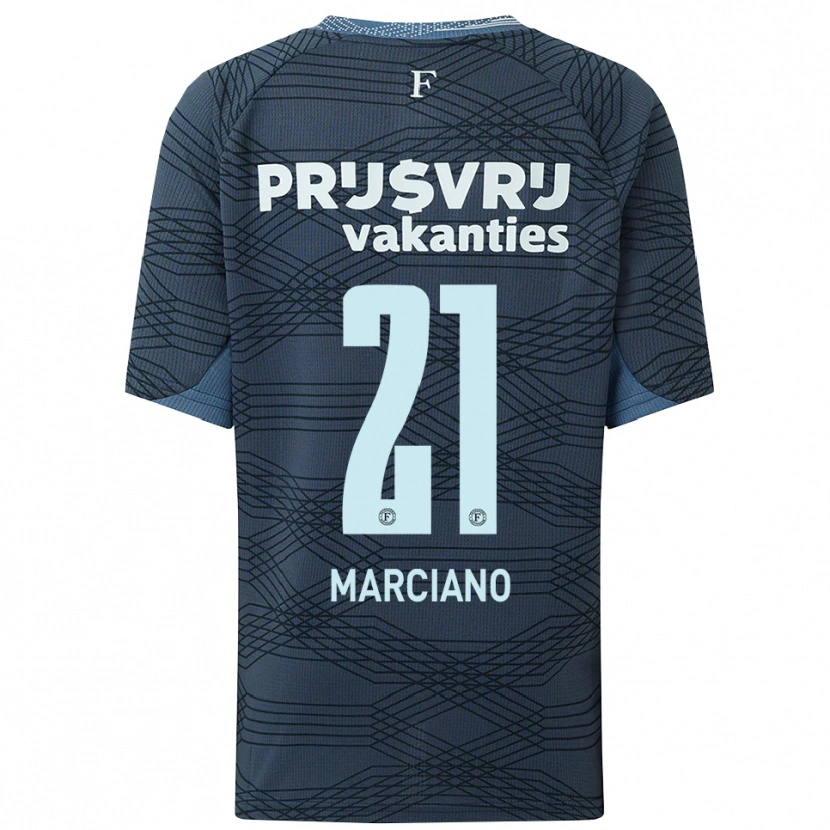 Danxen Bambino Maglia Ofir Marciano #21 Nero Grigio Kit Gara Away 2025/26 Maglietta