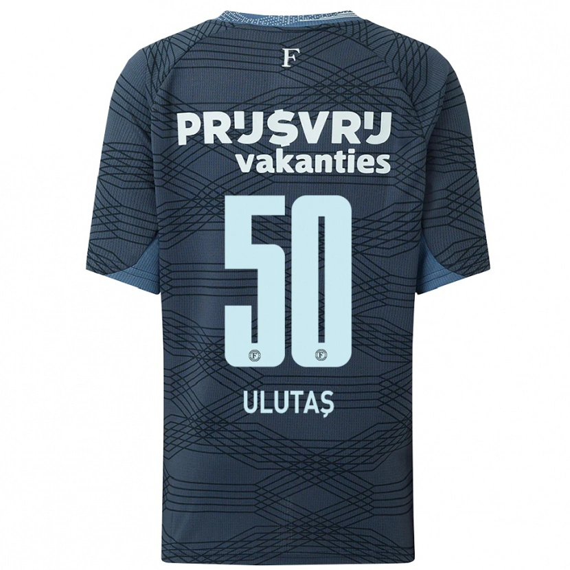Danxen Bambino Maglia Furkan Ulutaş #50 Nero Grigio Kit Gara Away 2025/26 Maglietta