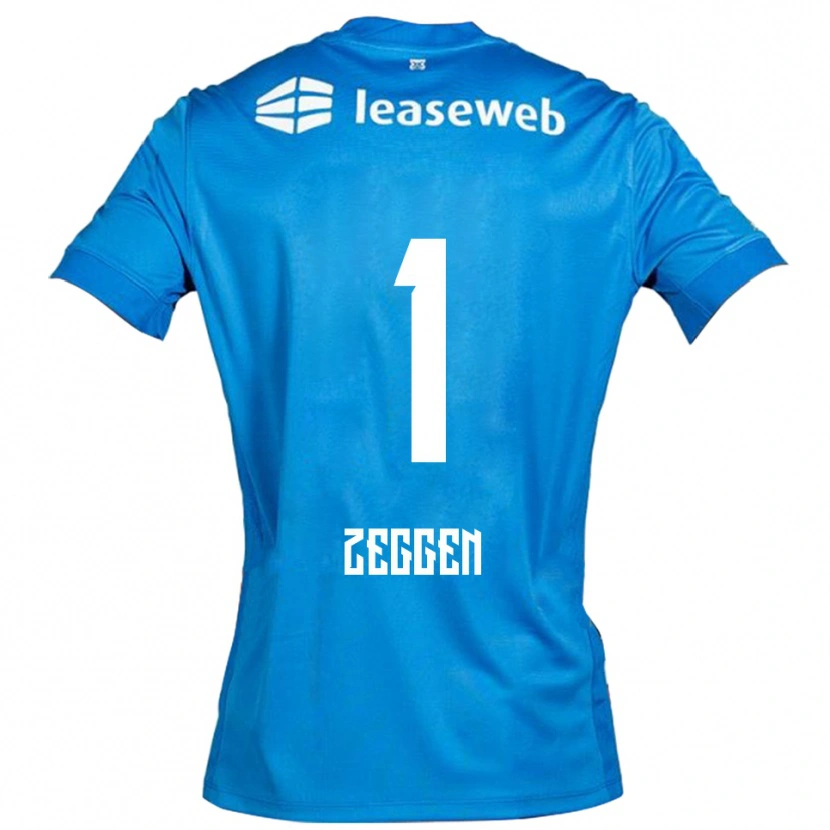 Danxen Bambino Maglia Kiyani Zeggen #1 Blu Bianco Kit Gara Away 2025/26 Maglietta