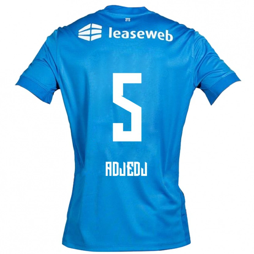Danxen Bambino Maglia Eliav Adjedj #5 Blu Bianco Kit Gara Away 2025/26 Maglietta