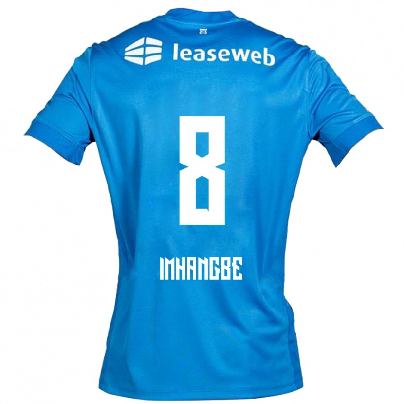 Danxen Bambino Maglia Amani Imhangbe #8 Blu Bianco Kit Gara Away 2025/26 Maglietta