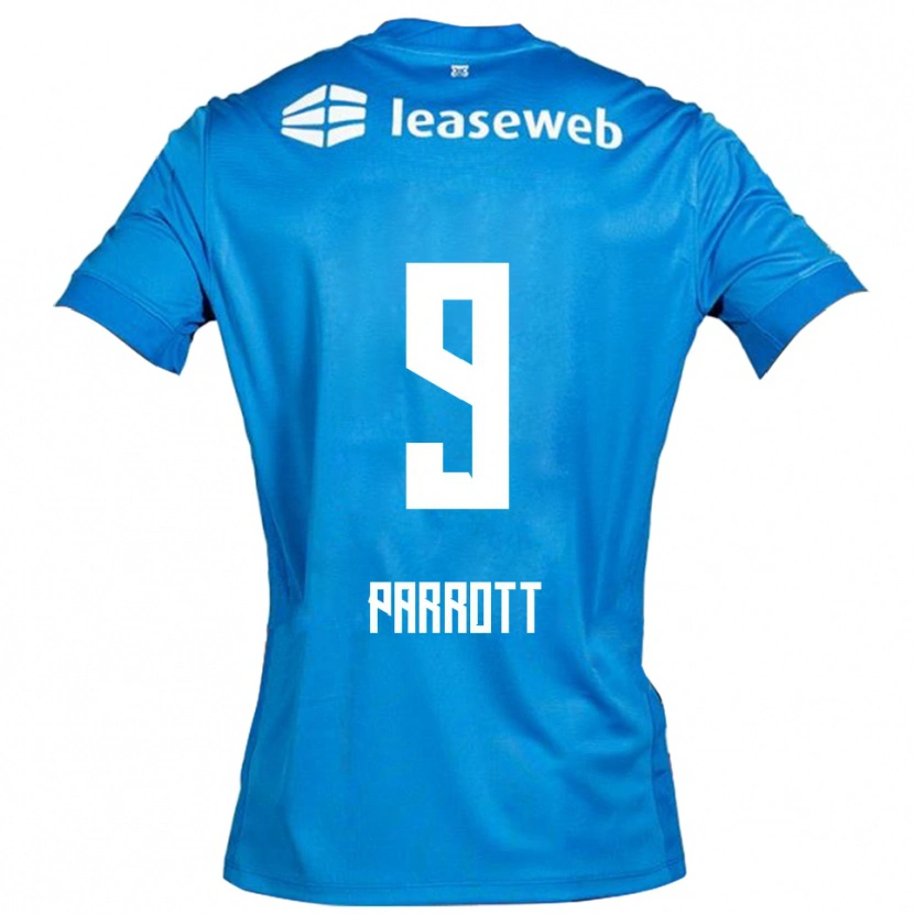 Danxen Bambino Maglia Troy Parrott #9 Blu Bianco Kit Gara Away 2025/26 Maglietta