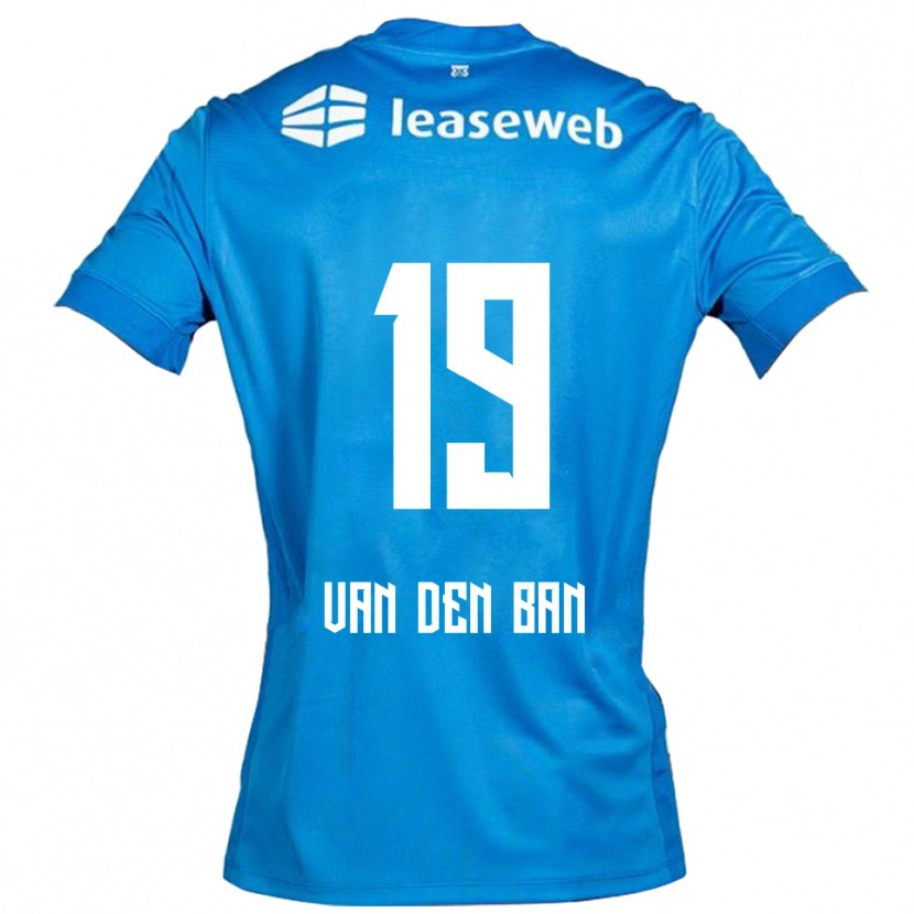 Danxen Bambino Maglia Yoël Van Den Ban #19 Blu Bianco Kit Gara Away 2025/26 Maglietta