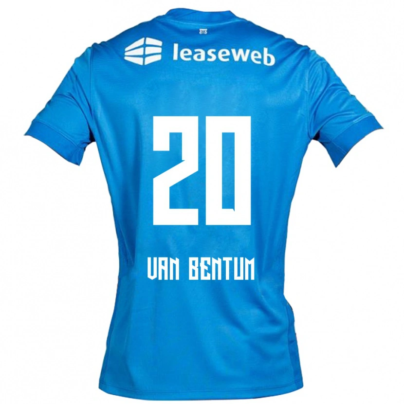 Danxen Bambino Maglia Mirte Van Bentum #20 Blu Bianco Kit Gara Away 2025/26 Maglietta