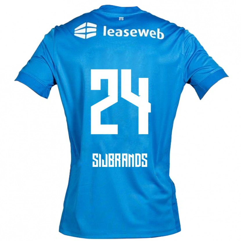 Danxen Bambino Maglia Julian Sijbrands #24 Blu Bianco Kit Gara Away 2025/26 Maglietta