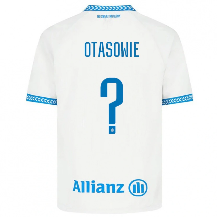 Danxen Bambino Maglia Owen Otasowie #0 Blu Bianco Kit Gara Away 2025/26 Maglietta