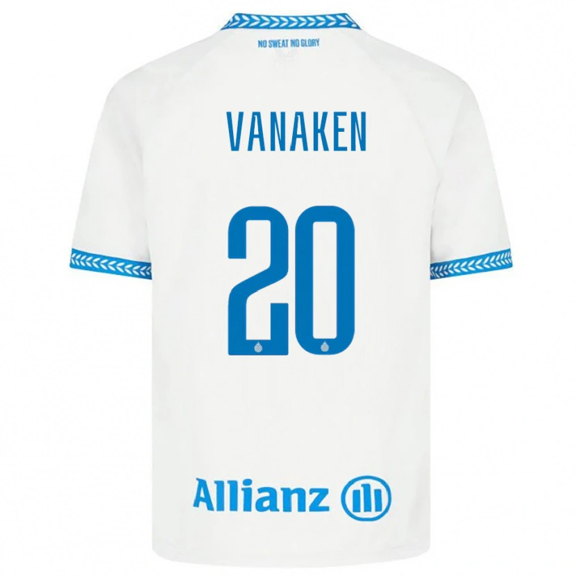 Danxen Bambino Maglia Hans Vanaken #20 Blu Bianco Kit Gara Away 2025/26 Maglietta