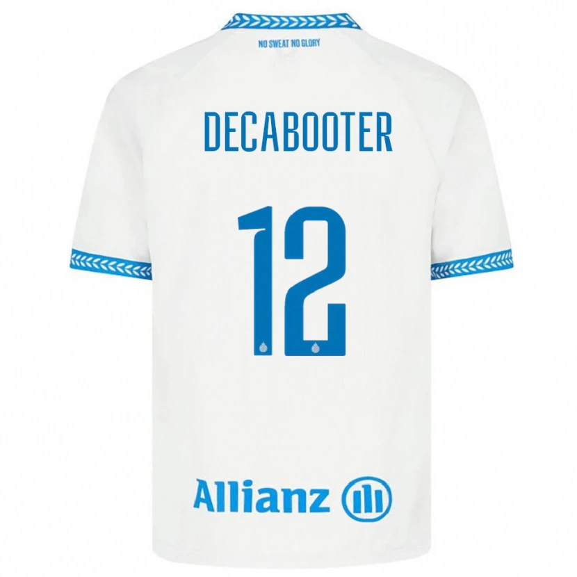 Danxen Bambino Maglia Marith Decabooter #12 Blu Bianco Kit Gara Away 2025/26 Maglietta