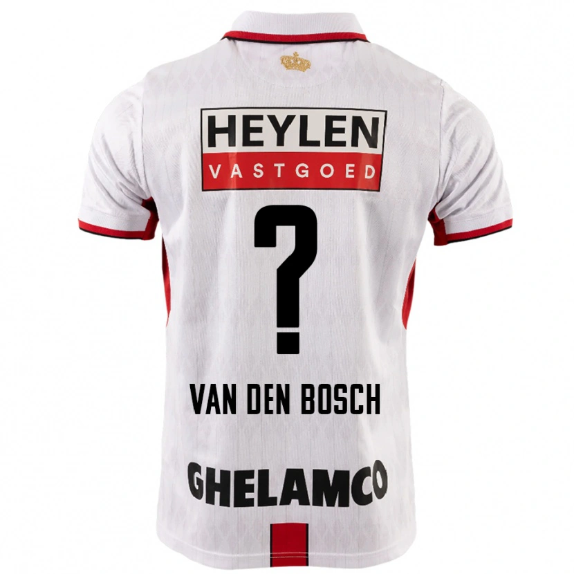 Danxen Bambino Maglia Cisse Van Den Bosch #0 Bianco Rosso Kit Gara Away 2025/26 Maglietta