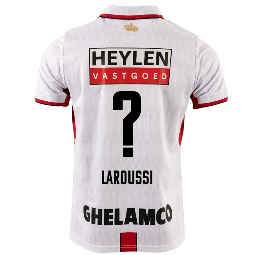 Danxen Bambino Maglia Nizar Laroussi #0 Bianco Rosso Kit Gara Away 2025/26 Maglietta