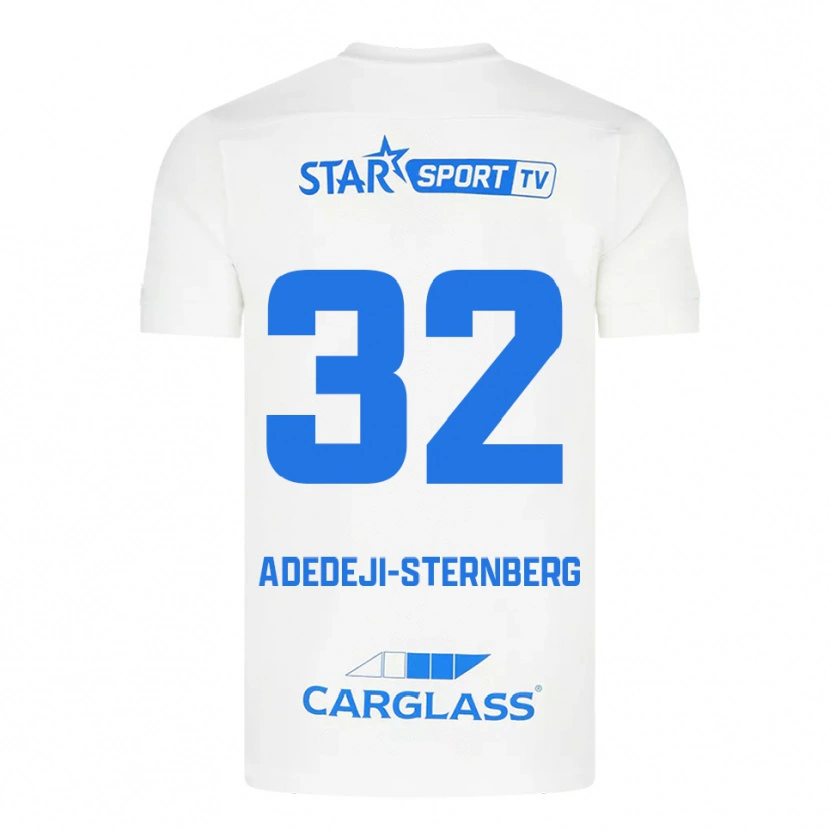 Danxen Bambino Maglia Noah Adedeji-Sternberg #32 Bianco Blu Kit Gara Away 2025/26 Maglietta
