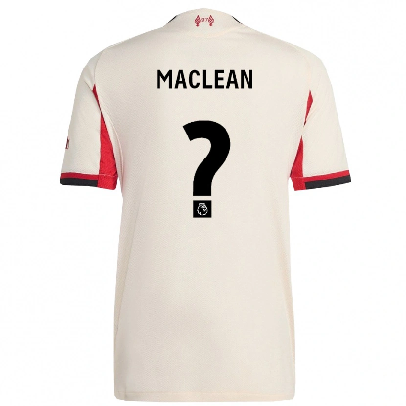 Danxen Bambino Maglia Kirsty Maclean #0 Bianco Nero Kit Gara Away 2025/26 Maglietta